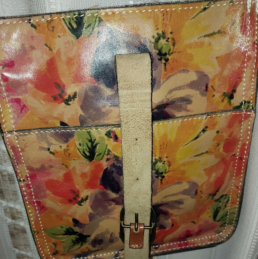 Patricia Nash Italian Leather Floral Crossbody